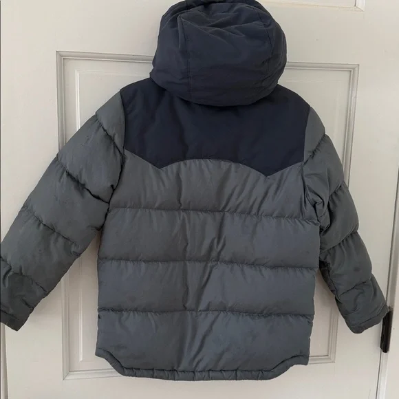 Patagonia Kids Two-Tone Gray Puffer  Down Jacket (sz XS/5-6 yrs) - Picture 5 of 10